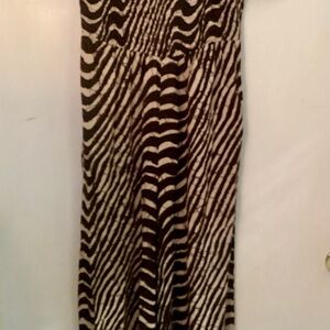 Angie Black and Beige Zebra Print Jumpsuit
